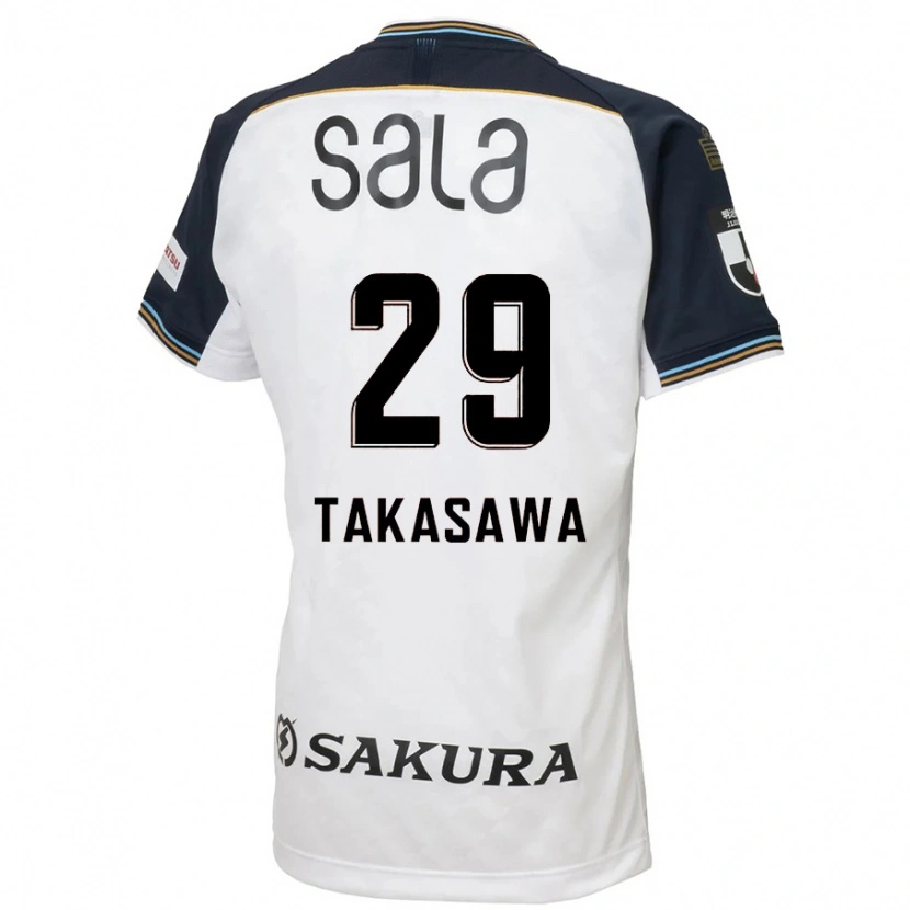 Danxen Criança Camisola Kaito Takasawa #29 Branco Preto Alternativa 2025/26 Camisa