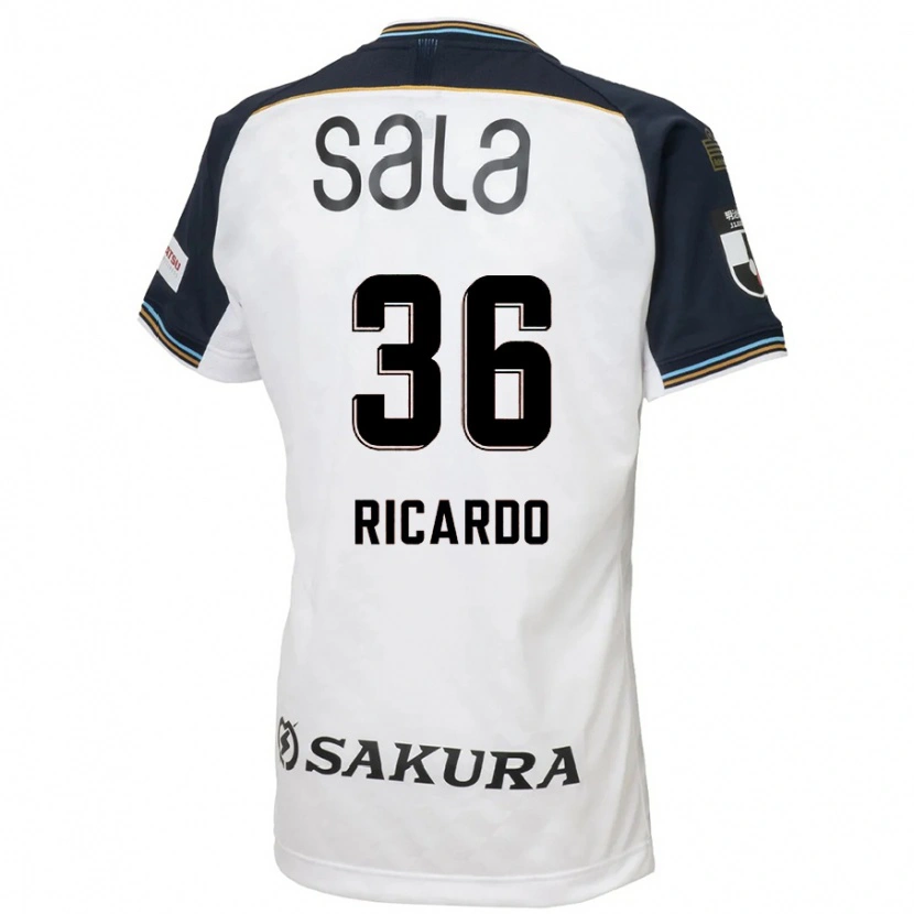 Danxen Criança Camisola Ricardo Graça #36 Branco Preto Alternativa 2025/26 Camisa