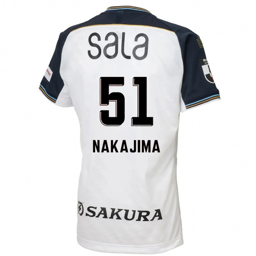 Danxen Criança Camisola Keitaro Nakajima #51 Branco Preto Alternativa 2025/26 Camisa