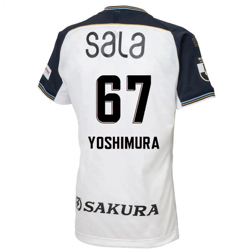 Danxen Criança Camisola Ryusei Yoshimura #67 Branco Preto Alternativa 2025/26 Camisa
