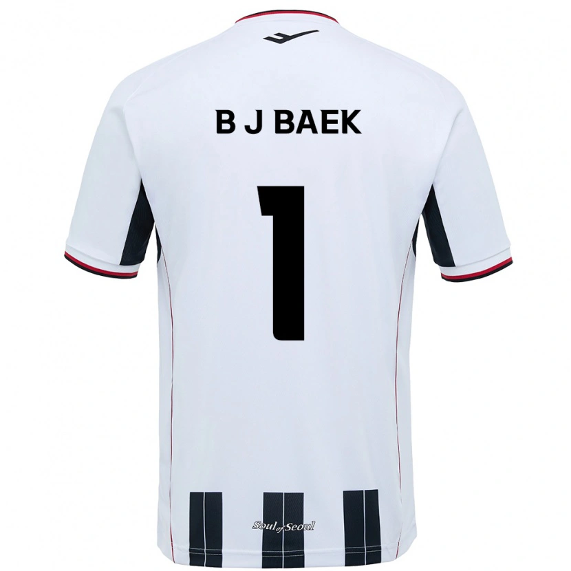 Danxen Criança Camisola Jong-Beom Baek #1 Branco Preto Alternativa 2025/26 Camisa