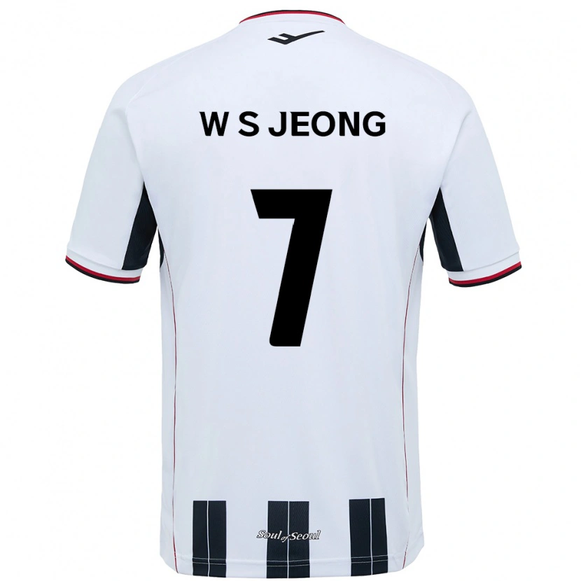 Danxen Criança Camisola Seung-Won Jeong #7 Branco Preto Alternativa 2025/26 Camisa