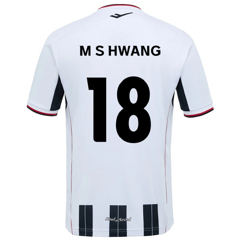 Danxen Criança Camisola Seong-Min Hwang #18 Branco Preto Alternativa 2025/26 Camisa