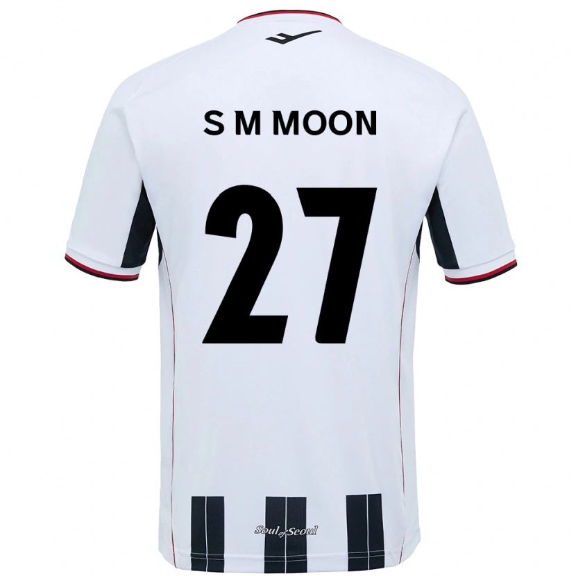 Danxen Criança Camisola Seon-Min Moon #27 Branco Preto Alternativa 2025/26 Camisa