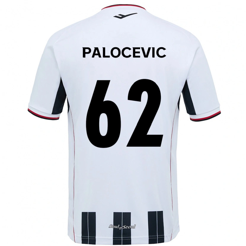 Danxen Criança Camisola Aleksandar Palocevic #62 Branco Preto Alternativa 2025/26 Camisa