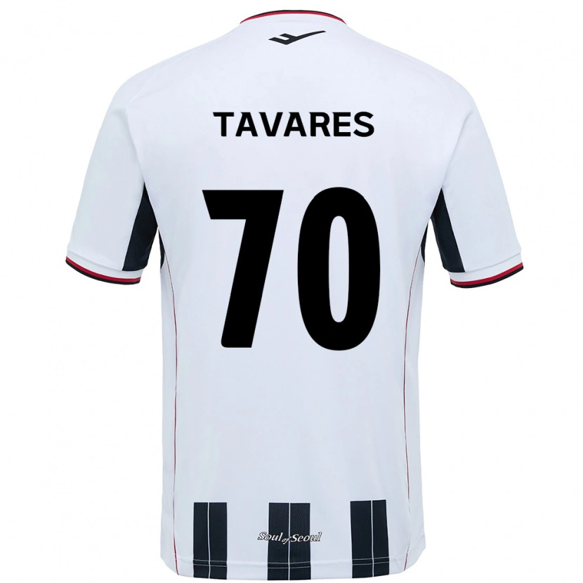 Danxen Criança Camisola Ronaldo Tavares #70 Branco Preto Alternativa 2025/26 Camisa