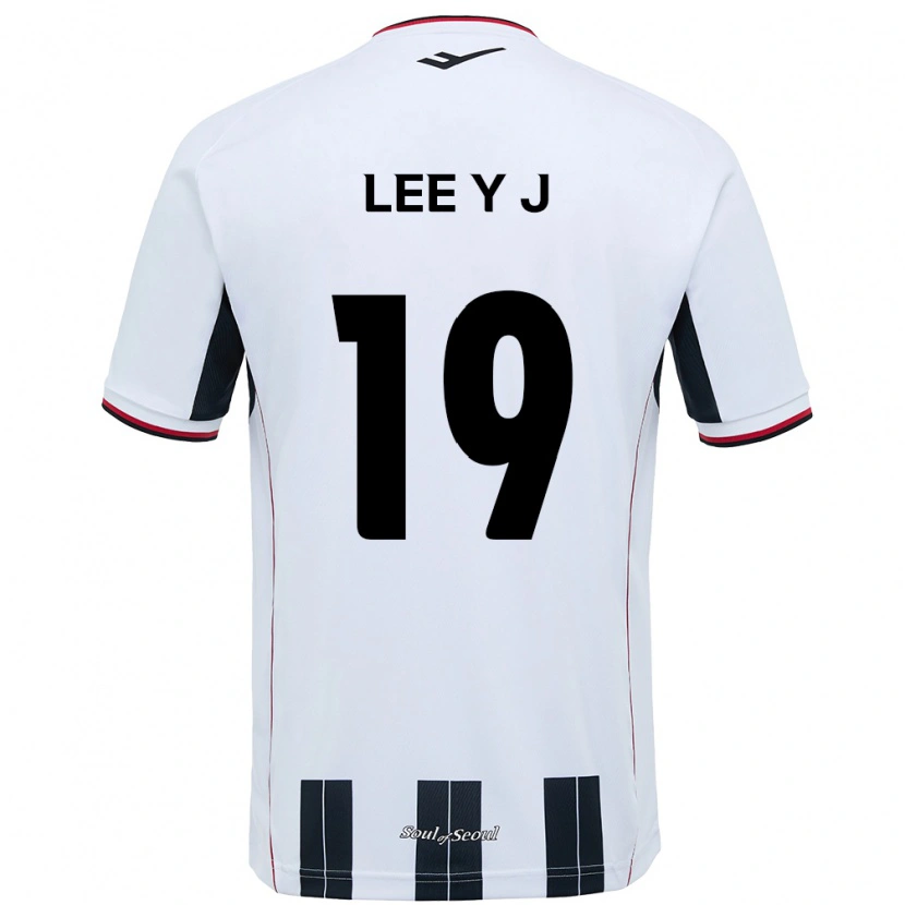 Danxen Criança Camisola Lee Ye-Jin #19 Branco Preto Alternativa 2025/26 Camisa