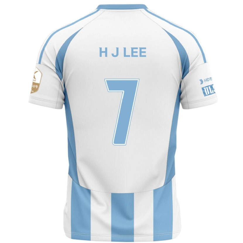 Danxen Criança Camisola Jae-Hun Lee #7 Branco Azul Celeste Alternativa 2025/26 Camisa
