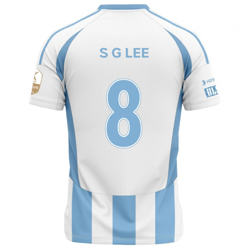 Danxen Criança Camisola Gyu-Sung Lee #8 Branco Azul Celeste Alternativa 2025/26 Camisa