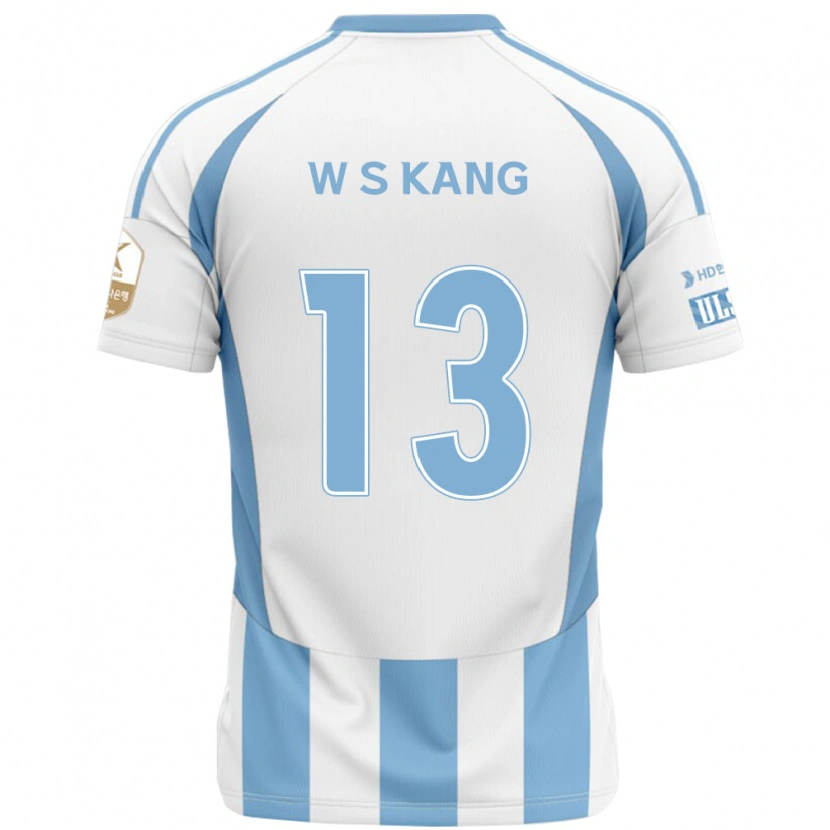 Danxen Criança Camisola Sang-Woo Kang #13 Branco Azul Celeste Alternativa 2025/26 Camisa