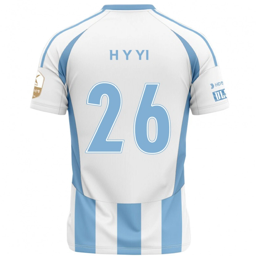 Danxen Criança Camisola Yong-Hyeon Yi #26 Branco Azul Celeste Alternativa 2025/26 Camisa