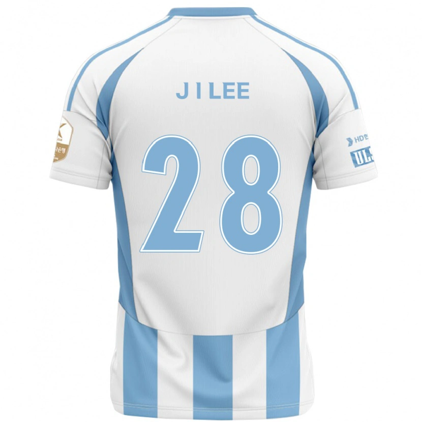 Danxen Criança Camisola Jae-Ik Lee #28 Branco Azul Celeste Alternativa 2025/26 Camisa