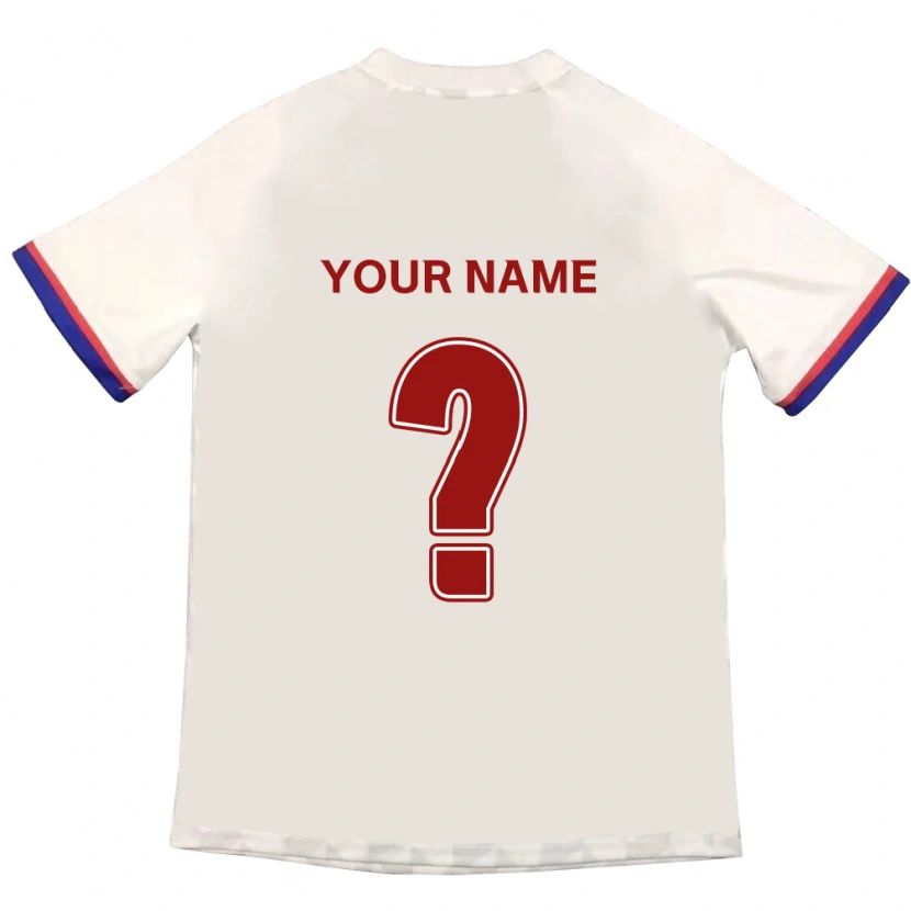 Danxen Criança Camisola Seu Nome #0 Branco Sujo Vermelho Alternativa 2025/26 Camisa