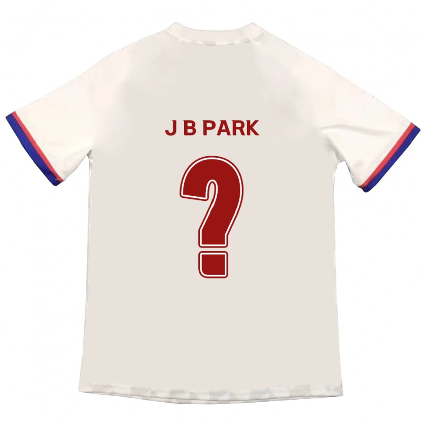 Danxen Criança Camisola Bae-Jong Park #0 Branco Sujo Vermelho Alternativa 2025/26 Camisa