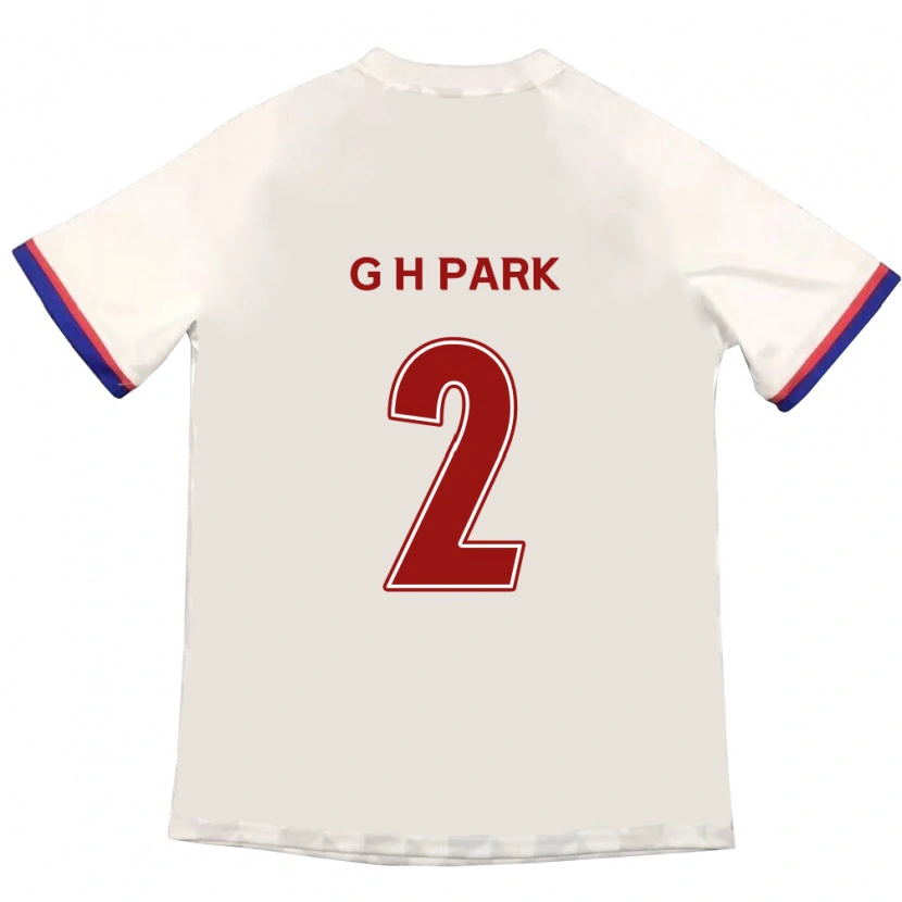 Danxen Criança Camisola Hyo-Geun Park #2 Branco Sujo Vermelho Alternativa 2025/26 Camisa