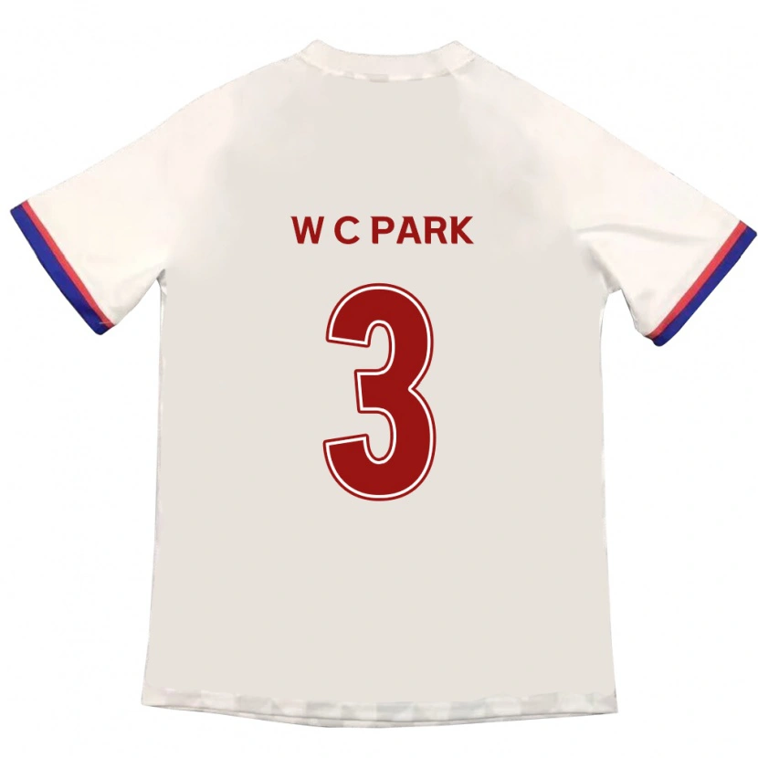 Danxen Criança Camisola Cheol-Woo Park #3 Branco Sujo Vermelho Alternativa 2025/26 Camisa