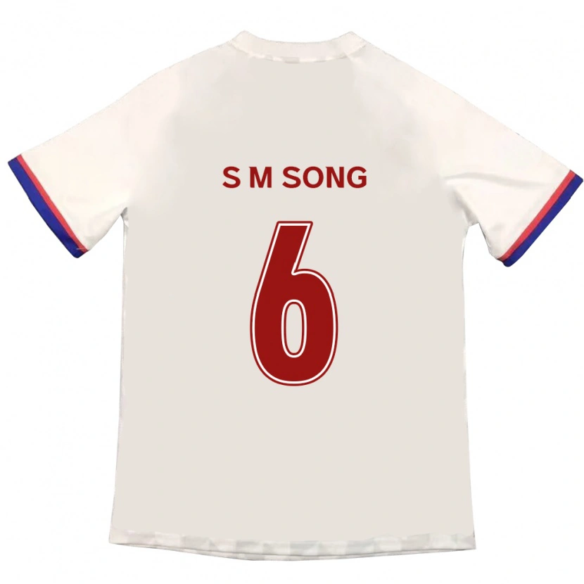 Danxen Criança Camisola Min-Seob Song #6 Branco Sujo Vermelho Alternativa 2025/26 Camisa