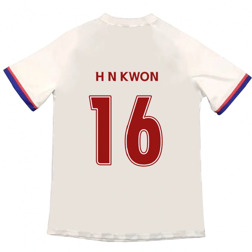 Danxen Criança Camisola Nam-Hoon Kwon #16 Branco Sujo Vermelho Alternativa 2025/26 Camisa