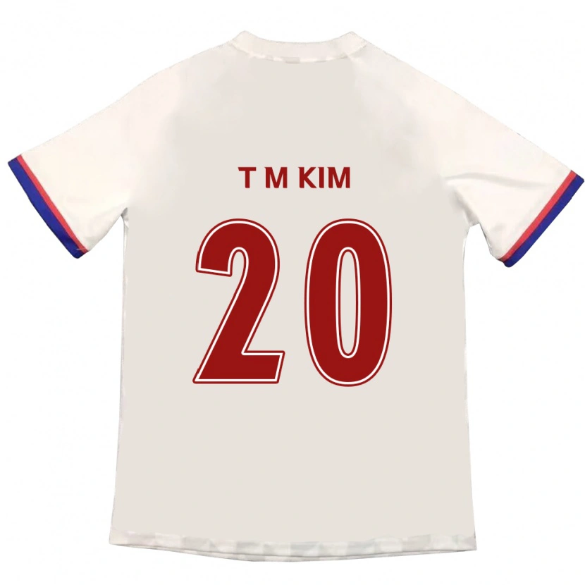 Danxen Criança Camisola Tae-Min Kim #20 Branco Sujo Vermelho Alternativa 2025/26 Camisa