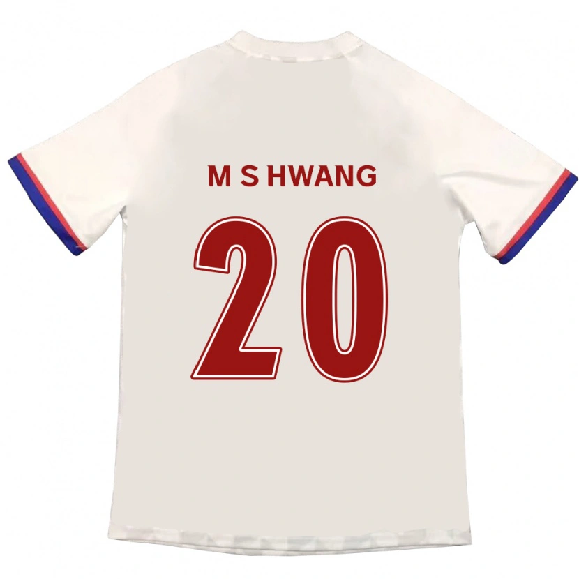 Danxen Criança Camisola Soon-Min Hwang #20 Branco Sujo Vermelho Alternativa 2025/26 Camisa