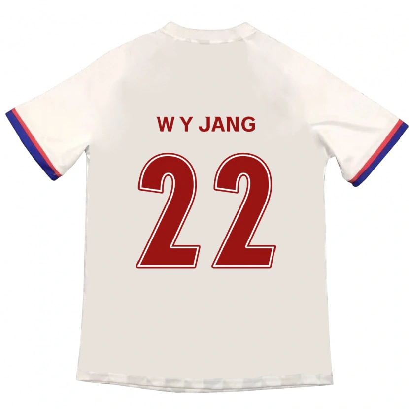 Danxen Criança Camisola Young-Woo Jang #22 Branco Sujo Vermelho Alternativa 2025/26 Camisa