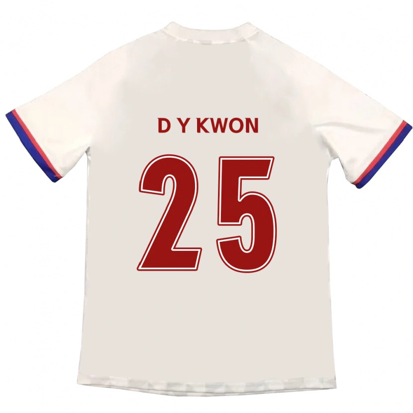 Danxen Criança Camisola Do-Yeong Kwon #25 Branco Sujo Vermelho Alternativa 2025/26 Camisa