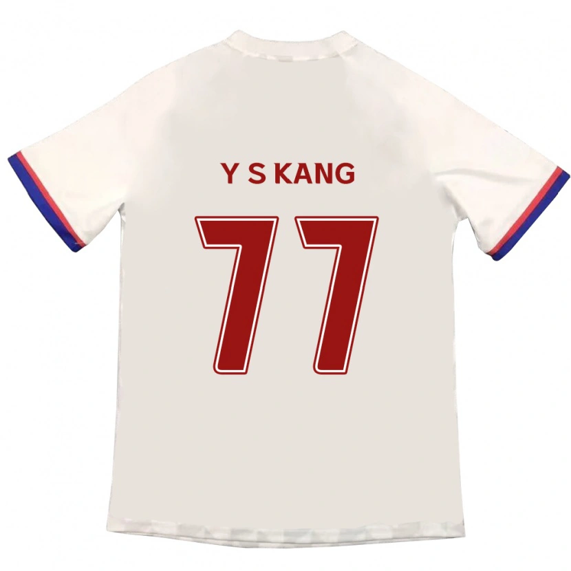 Danxen Criança Camisola Sang-Yun Kang #77 Branco Sujo Vermelho Alternativa 2025/26 Camisa