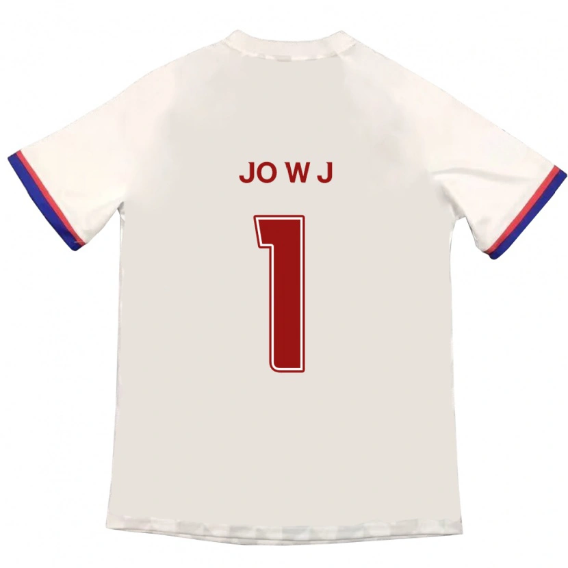 Danxen Criança Camisola Jo Woo-Jang #1 Branco Sujo Vermelho Alternativa 2025/26 Camisa