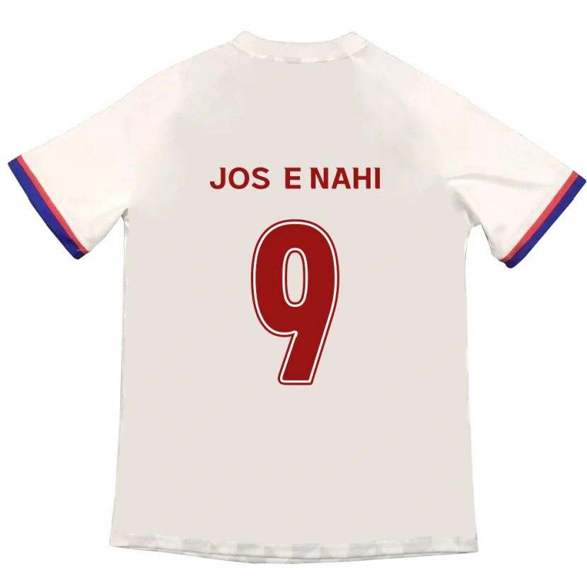 Danxen Criança Camisola Josée Nahi #9 Branco Sujo Vermelho Alternativa 2025/26 Camisa