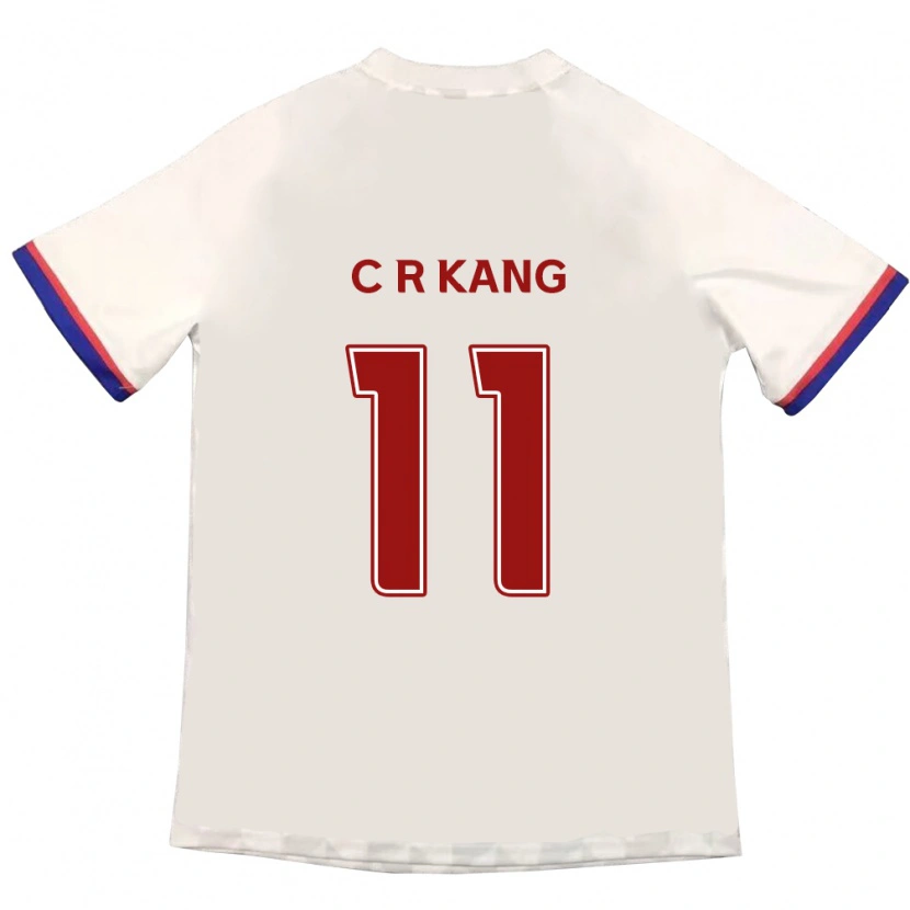 Danxen Criança Camisola Kang Chae-Rim #11 Branco Sujo Vermelho Alternativa 2025/26 Camisa