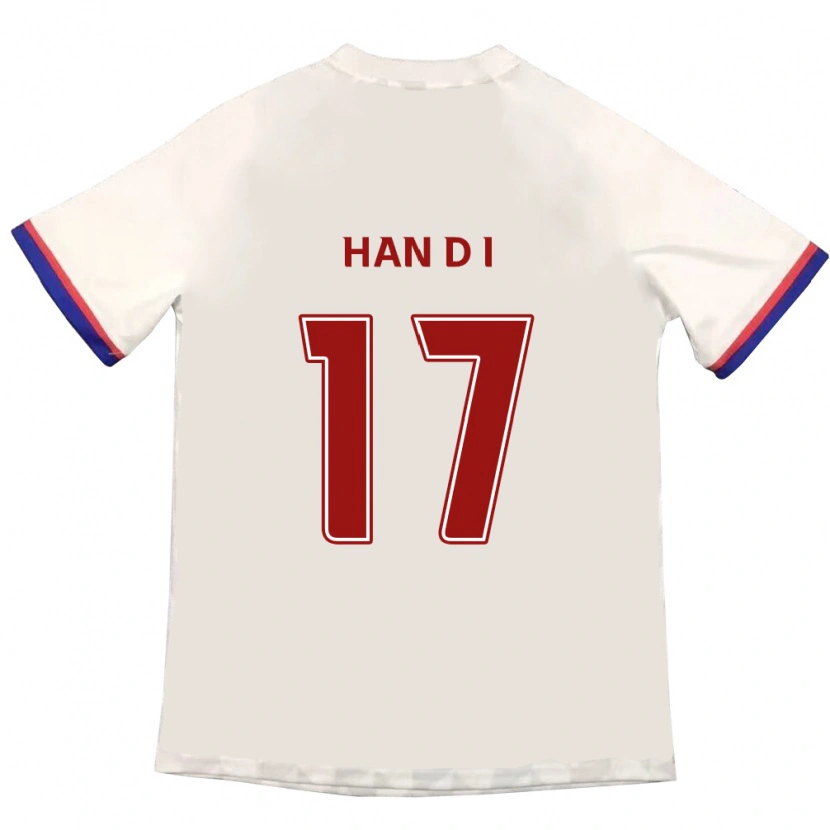 Danxen Criança Camisola Han Da-In #17 Branco Sujo Vermelho Alternativa 2025/26 Camisa
