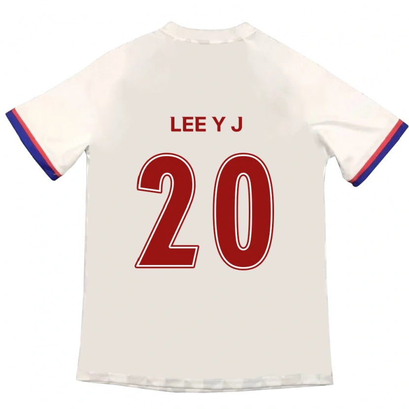 Danxen Criança Camisola Lee Yu-Jin #20 Branco Sujo Vermelho Alternativa 2025/26 Camisa