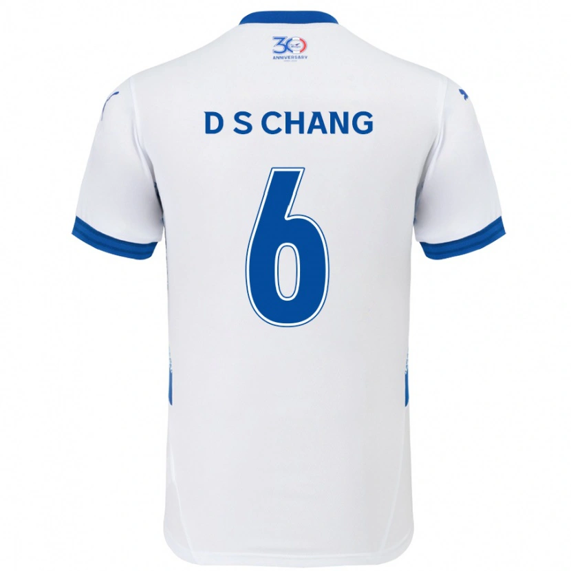 Danxen Criança Camisola Se-Dong Chang #6 Branco Azul Royal Alternativa 2025/26 Camisa