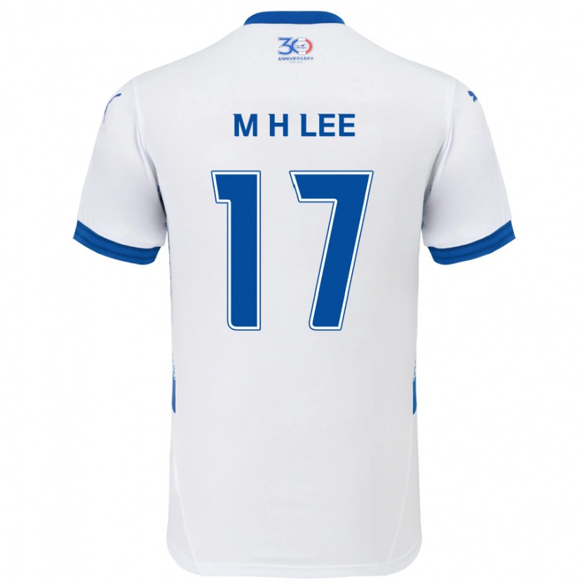 Danxen Criança Camisola Min-Hyuk Lee #17 Branco Azul Royal Alternativa 2025/26 Camisa