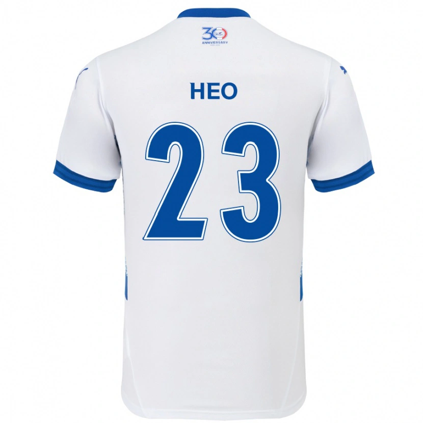 Danxen Criança Camisola Hwan Heo #23 Branco Azul Royal Alternativa 2025/26 Camisa