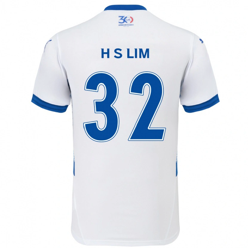 Danxen Criança Camisola Seong-Hyeon Lim #32 Branco Azul Royal Alternativa 2025/26 Camisa
