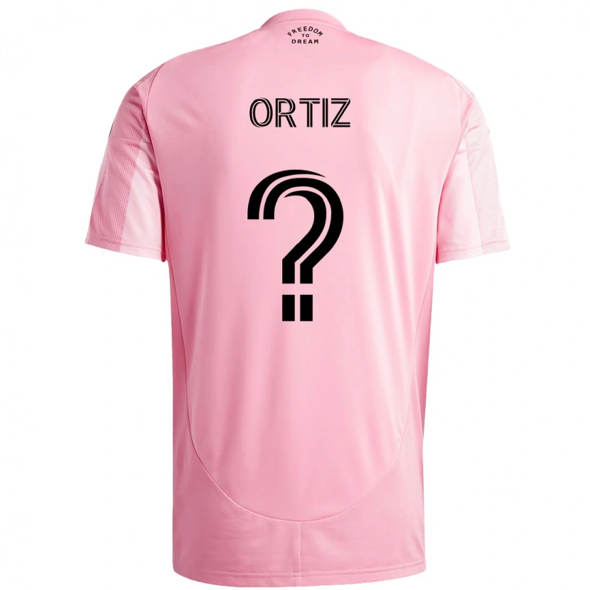 Danxen Homem Camisola Cristian Ortiz #0 Rosa Preto Principal 2025/26 Camisa