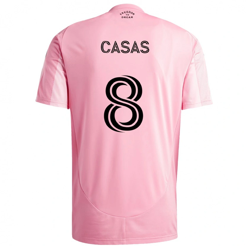 Danxen Homem Camisola Pep Casas #8 Rosa Preto Principal 2025/26 Camisa
