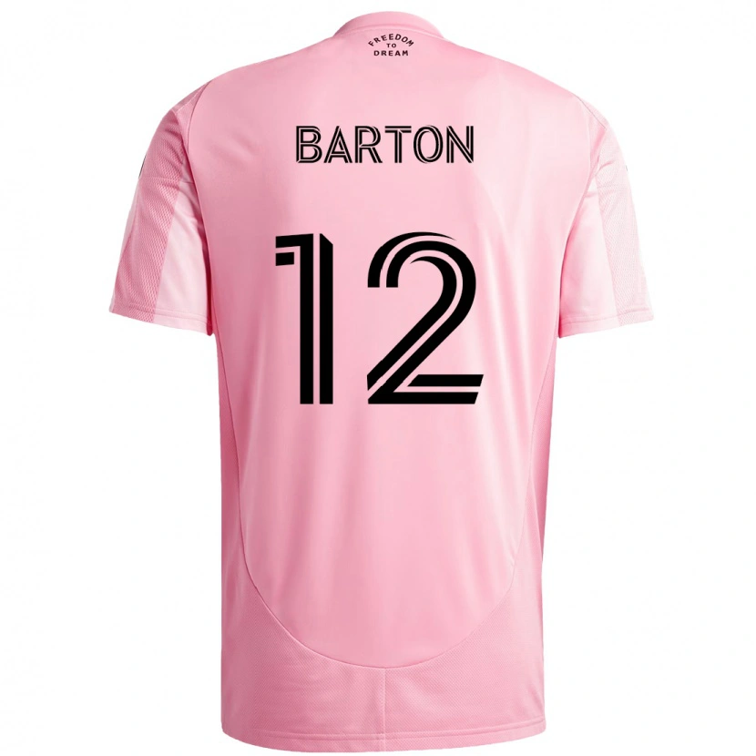Danxen Homem Camisola Tye Barton #12 Rosa Preto Principal 2025/26 Camisa