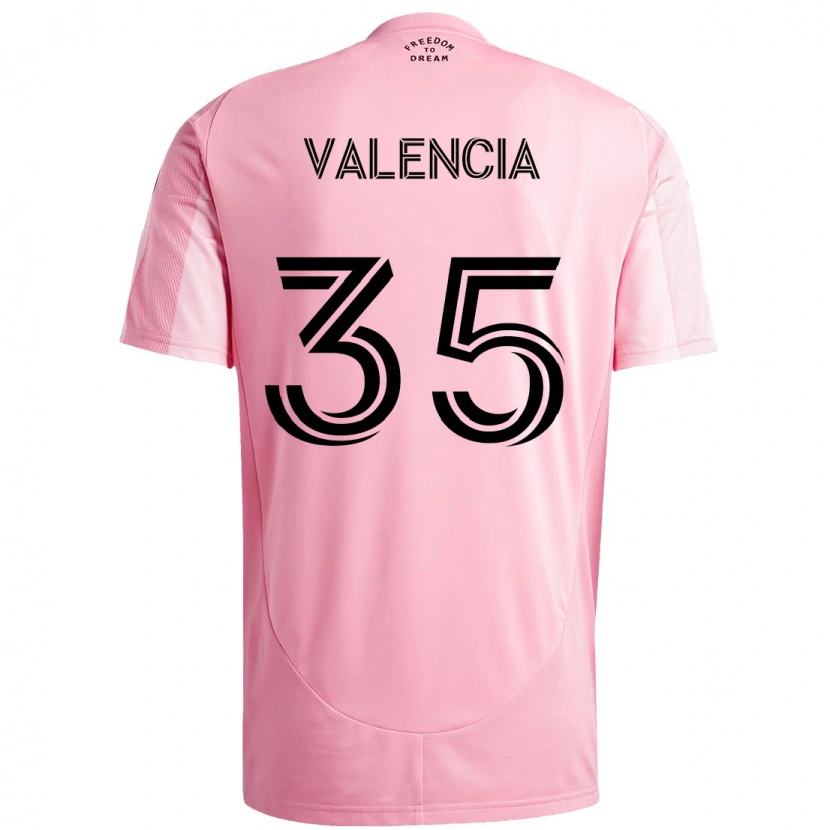 Danxen Homem Camisola Felipe Valencia #35 Rosa Preto Principal 2025/26 Camisa