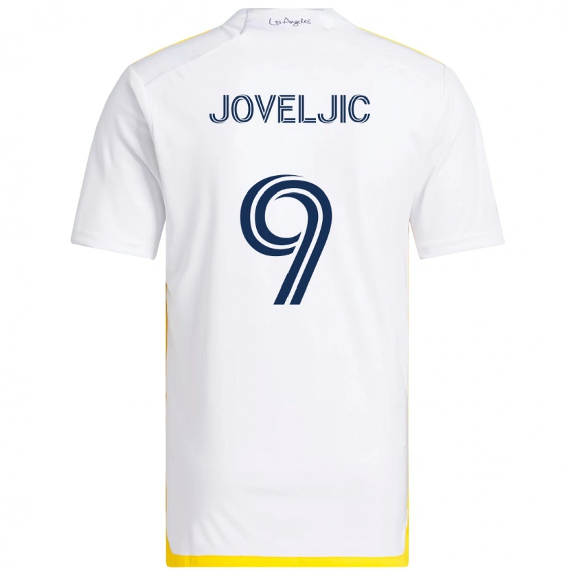 Danxen Homem Camisola Dejan Joveljic #9 Branco Amarelo Principal 2025/26 Camisa
