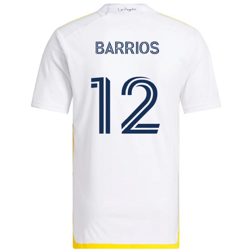 Danxen Homem Camisola Michael Barrios #12 Branco Amarelo Principal 2025/26 Camisa