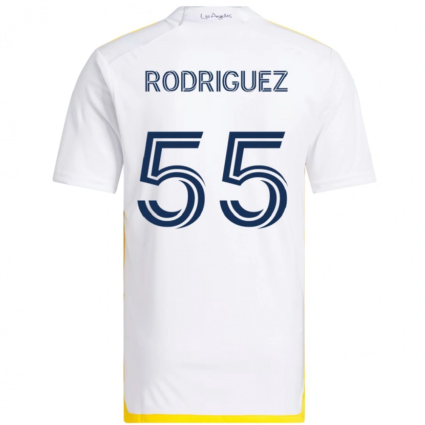 Danxen Homem Camisola Diego Rodriguez #55 Branco Amarelo Principal 2025/26 Camisa