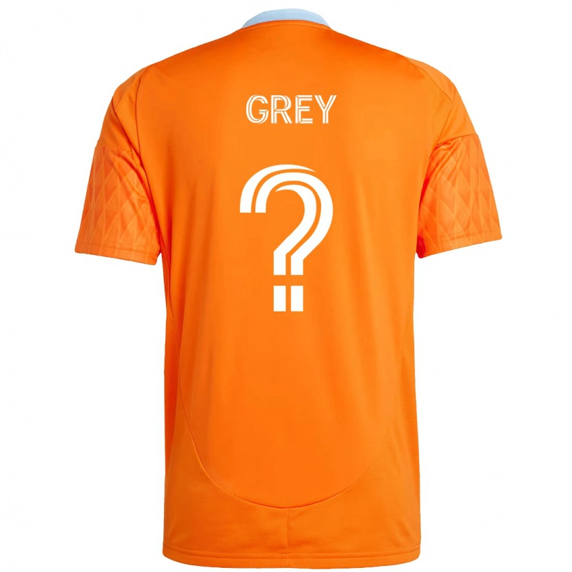 Danxen Homem Camisola Omar Grey #0 Laranja Branco Principal 2025/26 Camisa