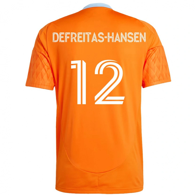 Danxen Homem Camisola Nicholas Defreitas-Hansen #12 Laranja Branco Principal 2025/26 Camisa