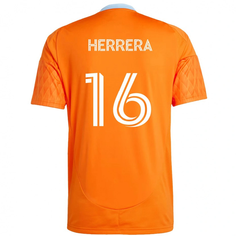 Danxen Homem Camisola Hector Herrera #16 Laranja Branco Principal 2025/26 Camisa