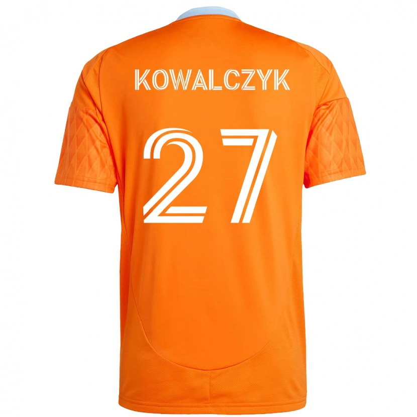 Danxen Homem Camisola Sebastian Kowalczyk #27 Laranja Branco Principal 2025/26 Camisa