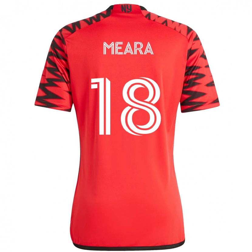 Danxen Homem Camisola Ryan Meara #18 Vermelho Preto Principal 2025/26 Camisa