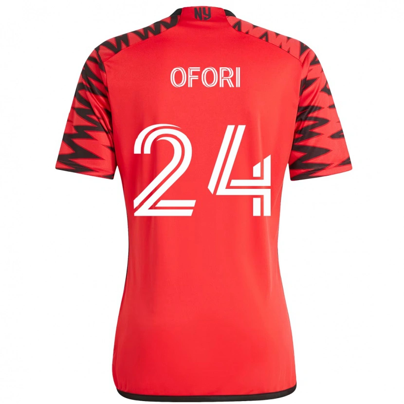 Danxen Homem Camisola Curtis Ofori #24 Vermelho Preto Principal 2025/26 Camisa