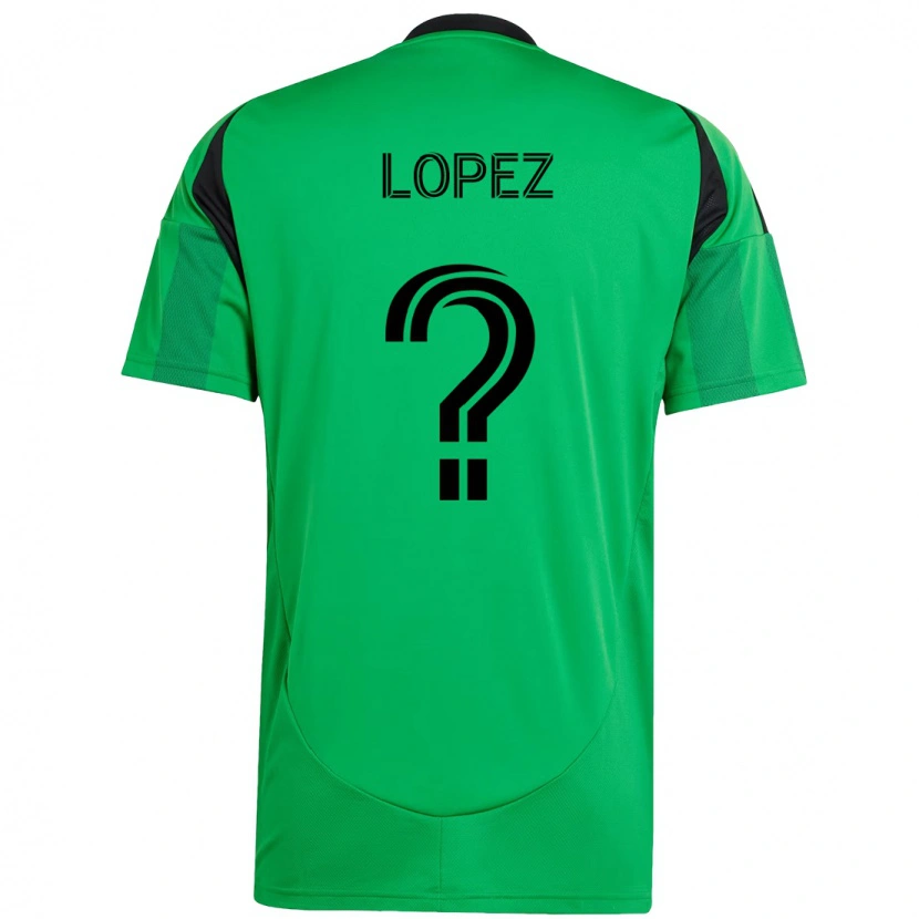 Danxen Homem Camisola Eric López #0 Verde Preto Principal 2025/26 Camisa